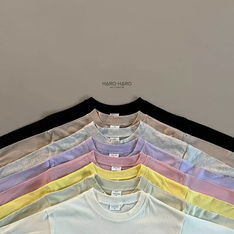 Haro Haro - Korean Children Fashion - #kidsshorts - Spring Basic Tee