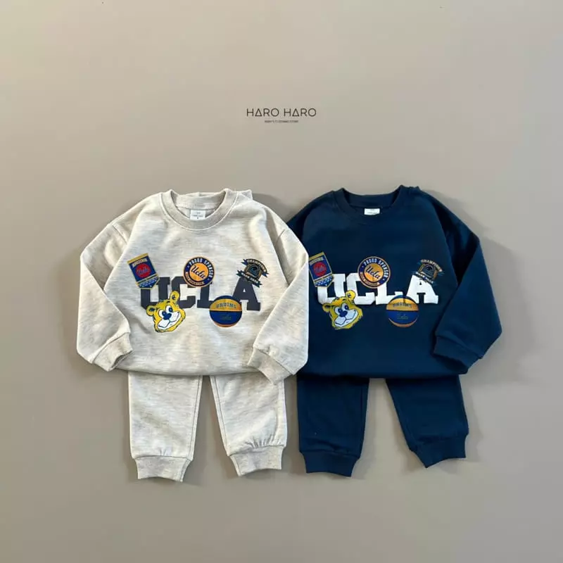Haro Haro - Korean Children Fashion - #littlefashionista - UCLA Top Bottom Set - 4