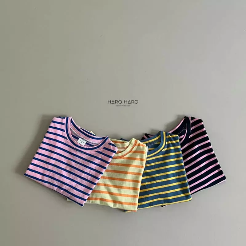 Haro Haro - Korean Children Fashion - #magicofchildhood - Honey Stripes Tee - 8