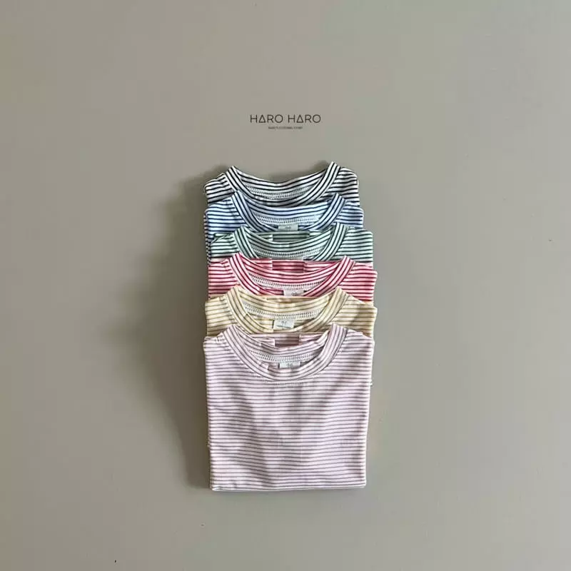Haro Haro - Korean Children Fashion - #magicofchildhood - Haribi Stripes Tee - 7
