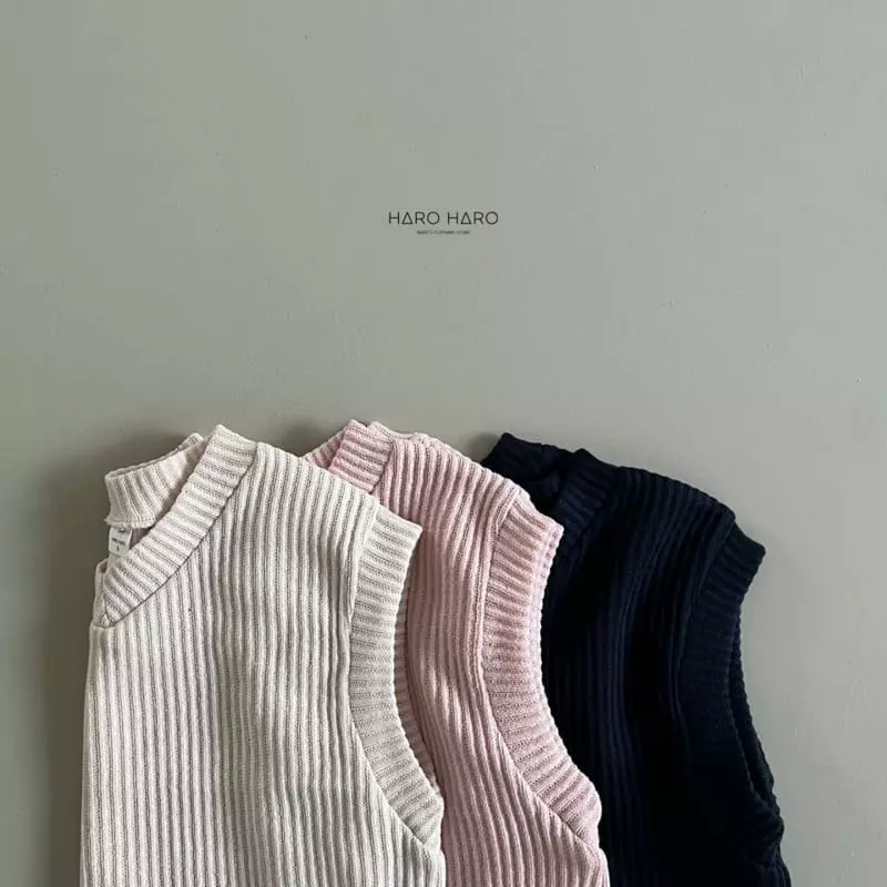 Haro Haro - Korean Children Fashion - #minifashionista - Pastel Knit Vest - 7