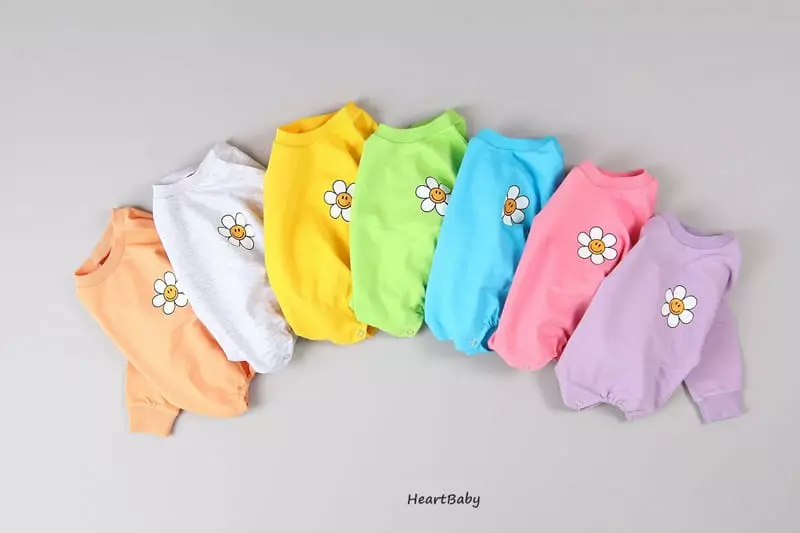 Heart Baby - Korean Baby Fashion - #onlinebabyshop - Sun Flower Bodysuit - 3