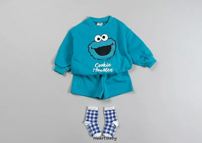 Heart Baby - Korean Children Fashion - #Kfashion4kids - Sesemi Short Top Bottom Set - 10