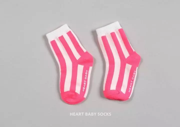 Heart Baby - Korean Children Fashion - #childofig - Neon Stripes Socks - 9