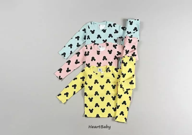 Heart Baby - Korean Children Fashion - #designkidswear - Circle Mickey Easywear - 5