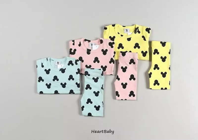 Heart Baby - Korean Children Fashion - #kidsshorts - Circle Mickey Easywear - 8