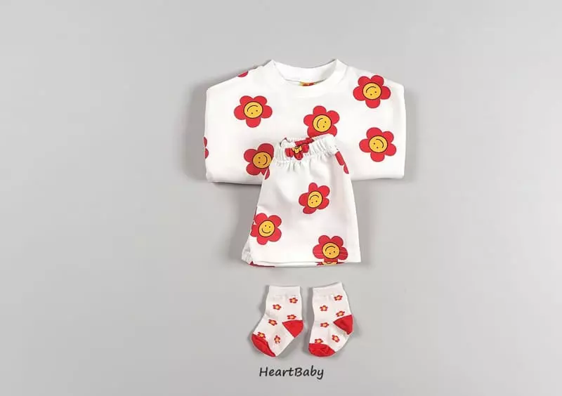 Heart Baby - Korean Children Fashion - #kidsstore - Dasiy Shorts Top Bottom Set - 8