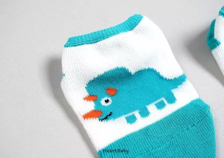 Heart Baby - Korean Children Fashion - #kidzfashiontrend - Dino Socks  - 7