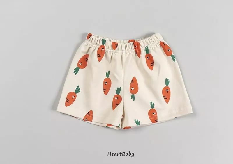 Heart Baby - Korean Children Fashion - #kidzfashiontrend - Carrot Shorts Top Bottom Set - 10