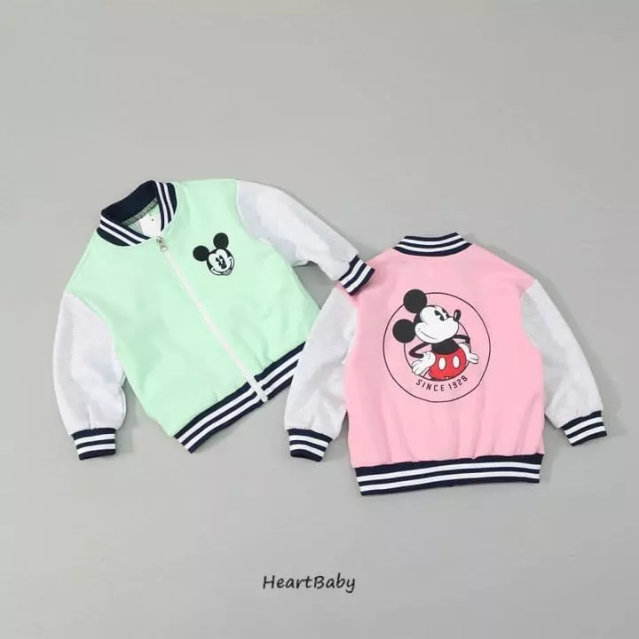Heart Baby - Korean Children Fashion - #prettylittlegirls - Mickey Base Ball Jumper - 9