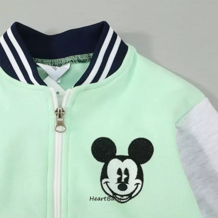 Heart Baby - Korean Children Fashion - #todddlerfashion - Mickey Base Ball Jumper - 10