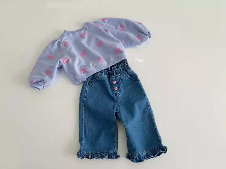 Hei - Korean Children Fashion - #prettylittlegirls - Ribbon Sweatshirt - 4