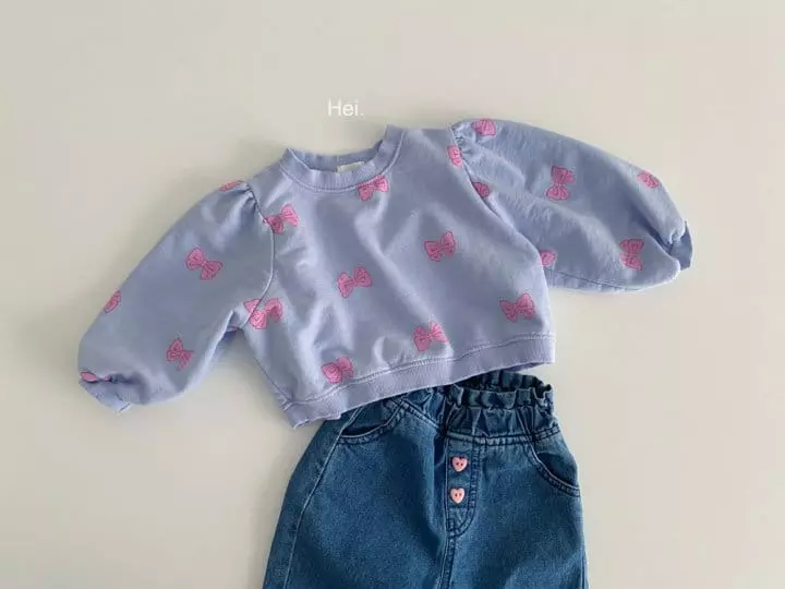 Hei - Korean Children Fashion - #childofig - Ribbon Sweatshirt - 5