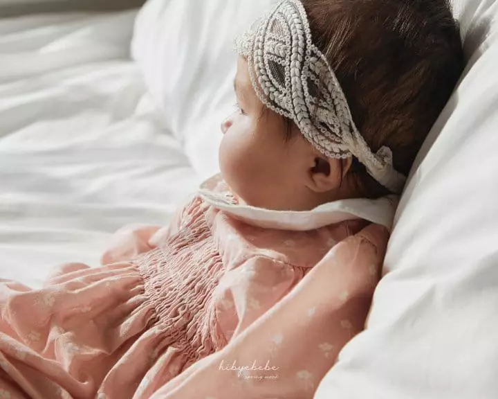 Hi Byebebe - Korean Baby Fashion - #babyboutique - Rose Collar Smocking Bodysuit - 6
