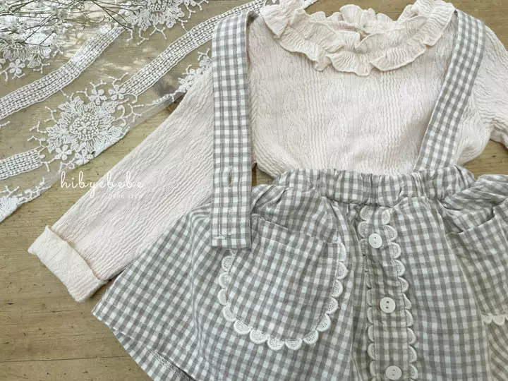 Hi Byebebe - Korean Baby Fashion - #babyboutiqueclothing - Yomi Lace Dungarees Skirt - 8