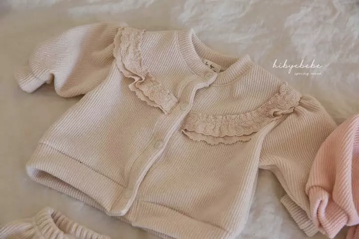 Hi Byebebe - Korean Baby Fashion - #babyclothing - Lace Frill Knit Top Bottom Set - 5