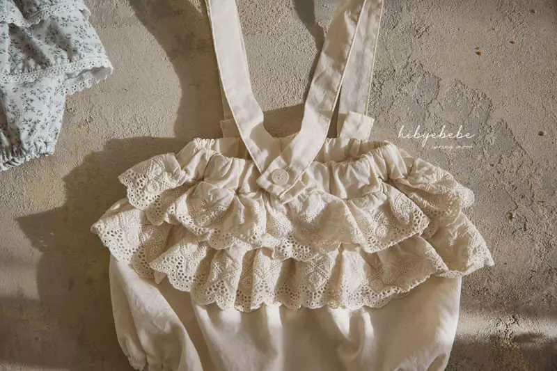 Hi Byebebe - Korean Baby Fashion - #babyclothing - Lace Dungarees Bloomer - 3