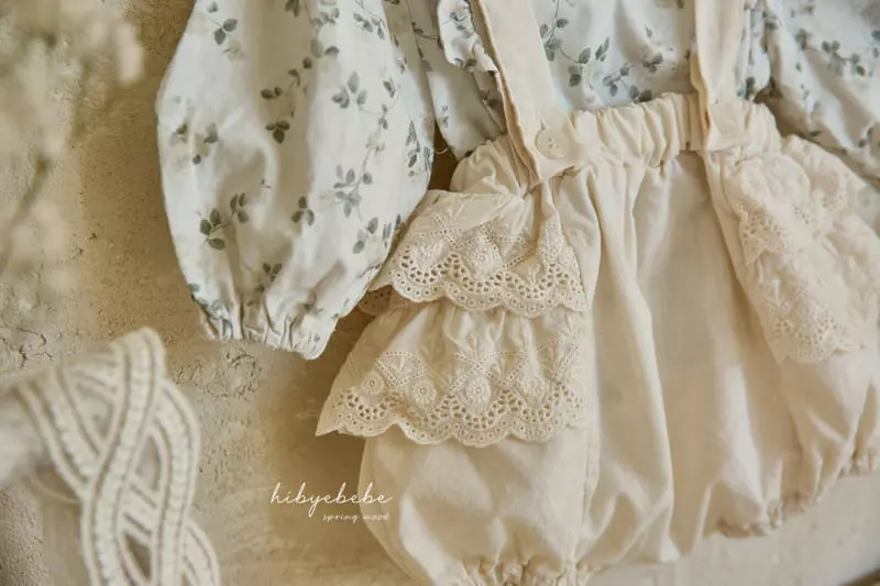 Hi Byebebe - Korean Baby Fashion - #babyclothing - Lace Dungarees Bloomer - 4