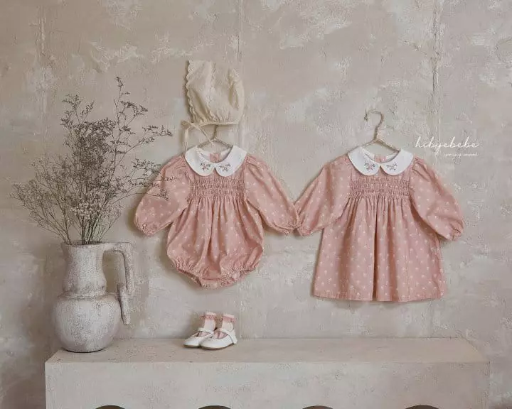 Hi Byebebe - Korean Baby Fashion - #babyfever - Rose Collar Smocking Bodysuit - 10