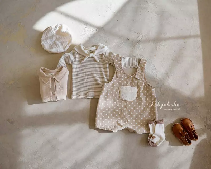 Hi Byebebe - Korean Baby Fashion - #babyfever - Bear Pocket Dungarees - 12