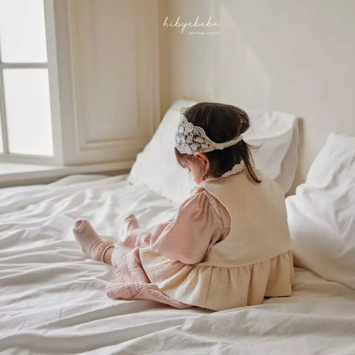 Hi Byebebe - Korean Baby Fashion - #babygirlfashion - Cream Frill Vest - 2