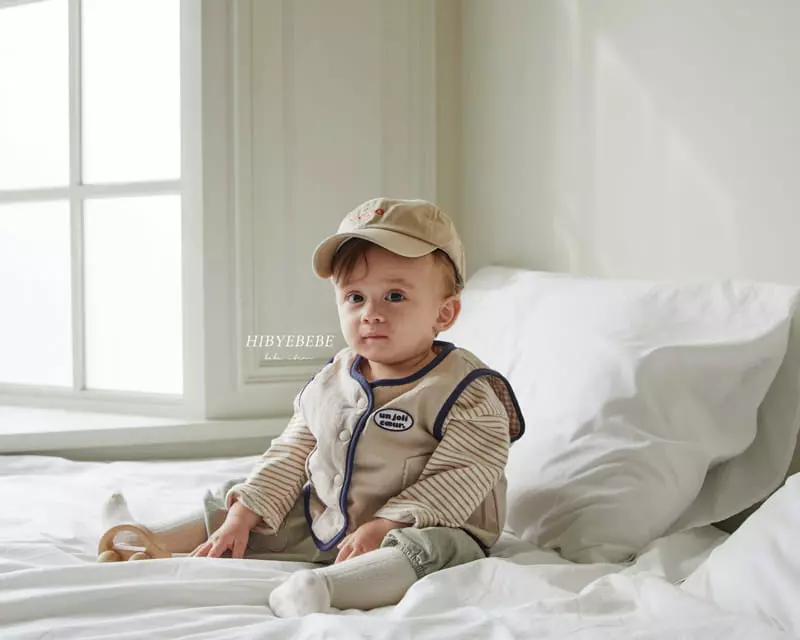 Hi Byebebe - Korean Baby Fashion - #babygirlfashion - Beige Reversible Vest - 6