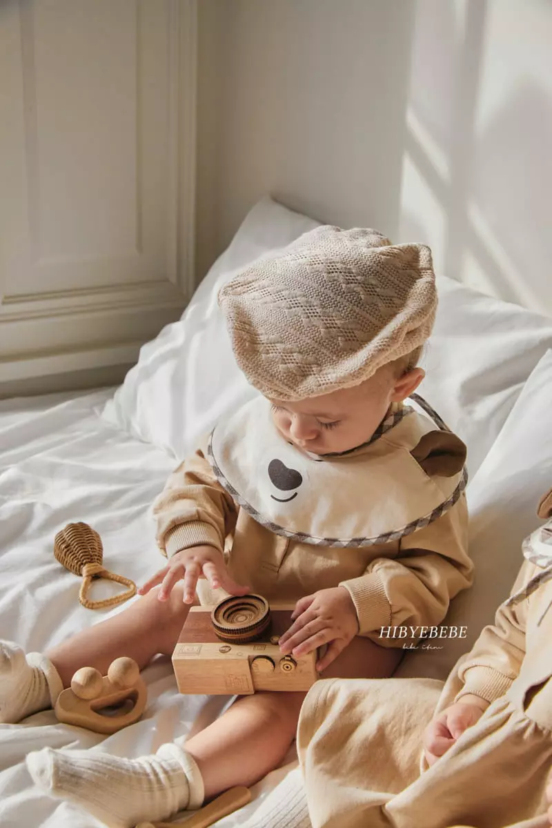 Hi Byebebe - Korean Baby Fashion - #babygirlfashion - Circle Bear Bib Bodysuit - 3