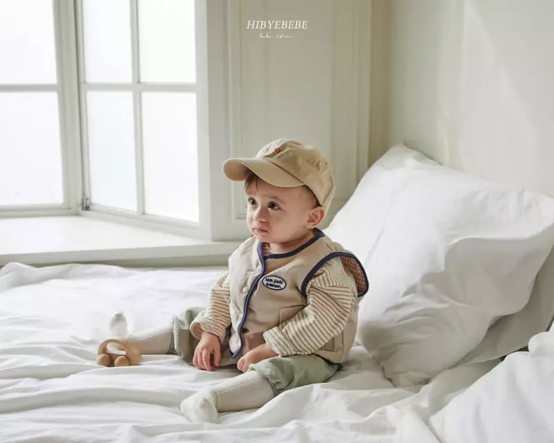 Hi Byebebe - Korean Baby Fashion - #babyoninstagram - Beige Reversible Vest - 8