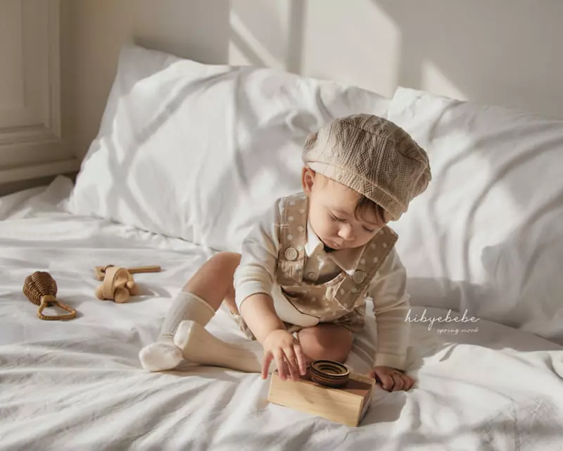 Hi Byebebe - Korean Baby Fashion - #babyootd - Bear Pocket Dungarees