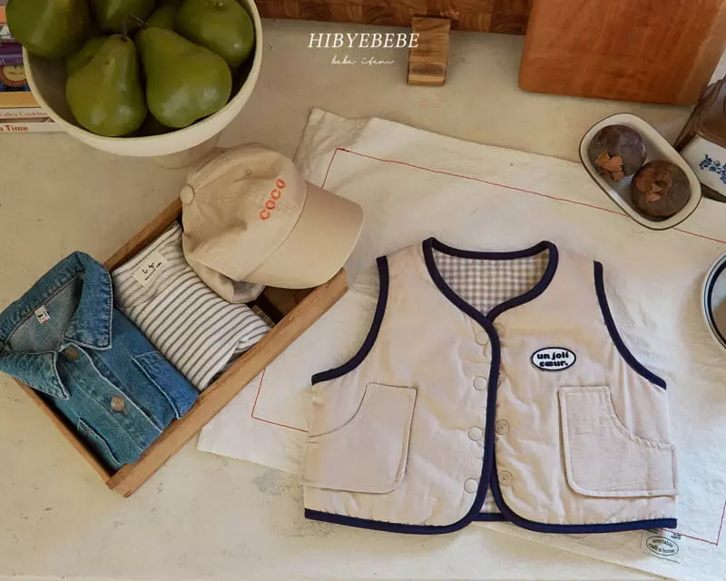 Hi Byebebe - Korean Baby Fashion - #babyoutfit - Beige Reversible Vest - 10