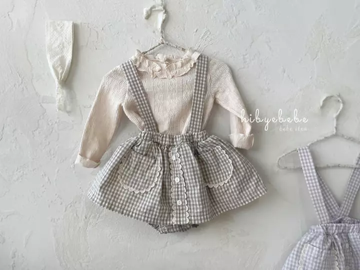 Hi Byebebe - Korean Baby Fashion - #babyoutfit - Yomi Lace Dungarees Skirt - 2