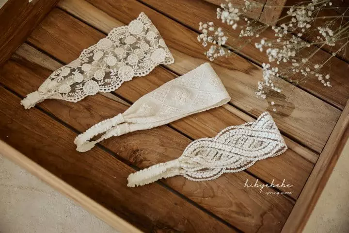 Hi Byebebe - Korean Baby Fashion - #babywear - Lace Hairband Set - 2