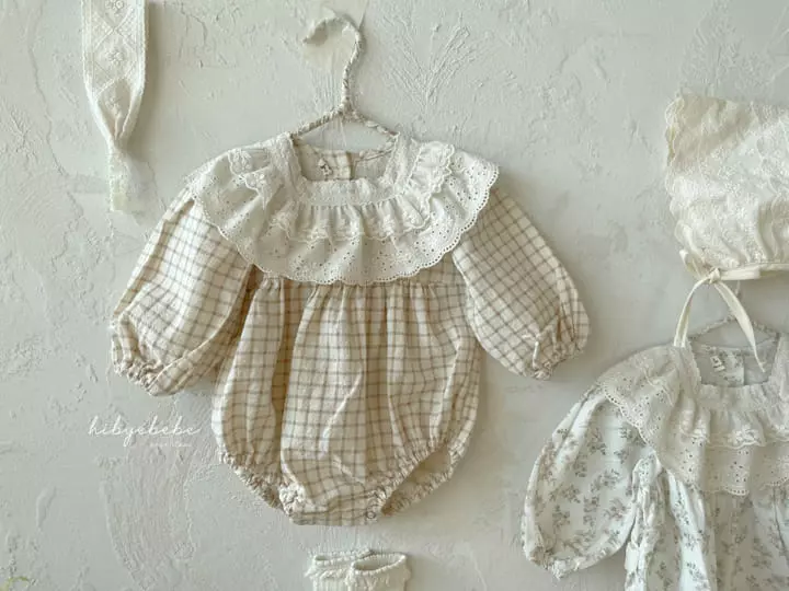 Hi Byebebe - Korean Baby Fashion - #babywear - Square Lace Bodysuit - 2