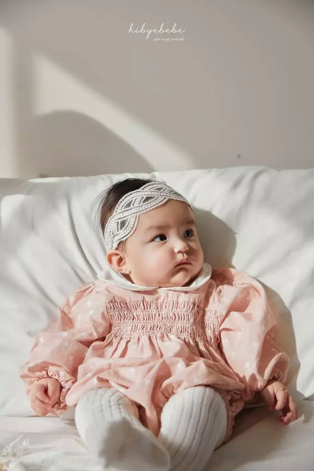 Hi Byebebe - Korean Baby Fashion - #onlinebabyboutique - Rose Collar Smocking Bodysuit - 3