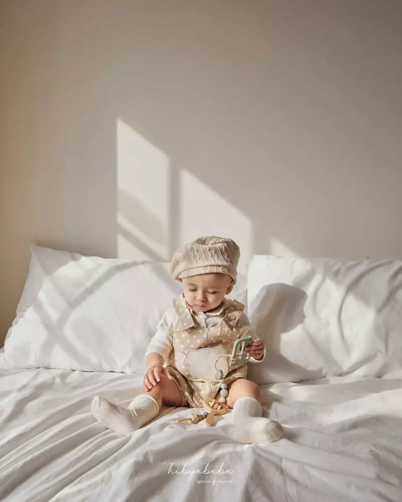 Hi Byebebe - Korean Baby Fashion - #onlinebabyshop - Bear Pocket Dungarees - 6