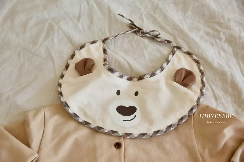 Hi Byebebe - Korean Baby Fashion - #smilingbaby - Circle Bear Bib Bodysuit - 12