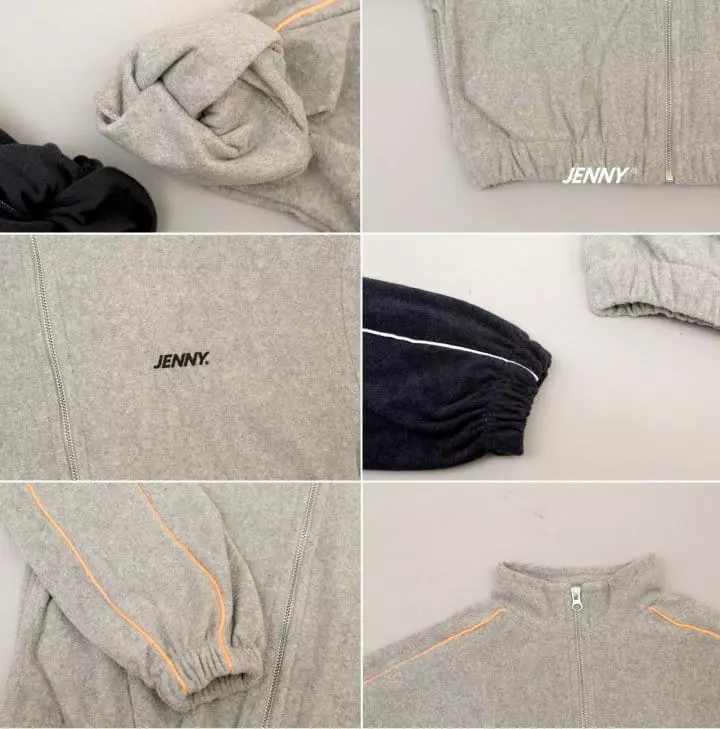 Jenny Basic - Korean Junior Fashion - #minifashionista - Terry Zip-up