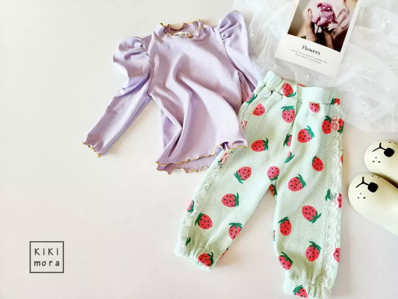 Kikimora - Korean Children Fashion - #designkidswear - Berry Terry Tee - 2