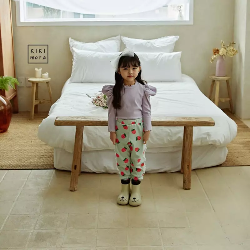 Kikimora - Korean Children Fashion - #kidsshorts - Berry Terry Tee - 5