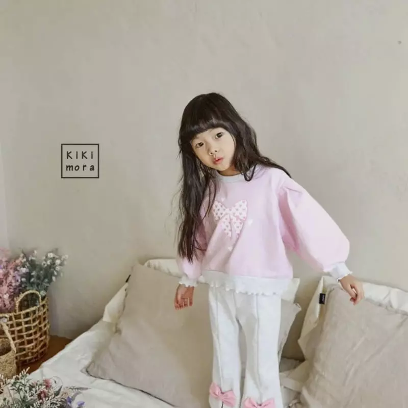 Kikimora - Korean Children Fashion - #prettylittlegirls - Ribbon Paint Sweatshirt
