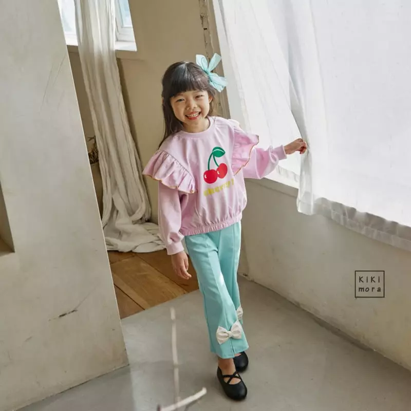 Kikimora - Korean Children Fashion - #stylishchildhood - Fril Cherry Tee - 9