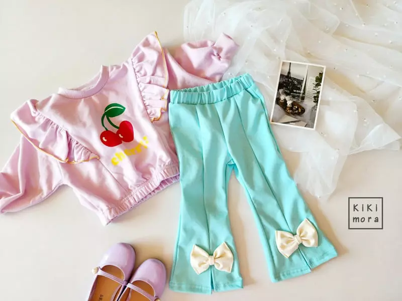 Kikimora - Korean Children Fashion - #todddlerfashion - Fril Cherry Tee - 7