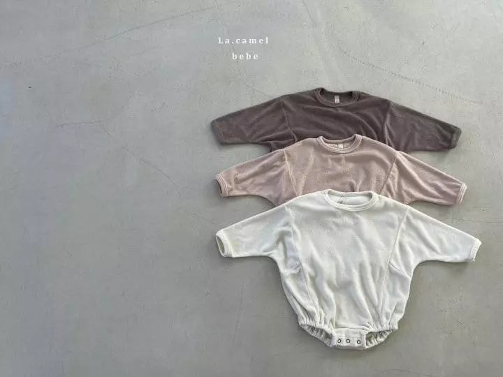 La Camel - Korean Baby Fashion - #babyboutiqueclothing - Latte Bodysuit - 2