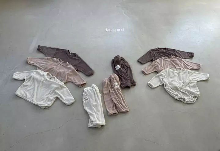 La Camel - Korean Baby Fashion - #babyootd - Latte Bodysuit - 9