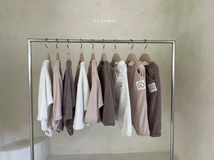 La Camel - Korean Children Fashion - #littlefashionista - Latte Top Bottom Set - 9