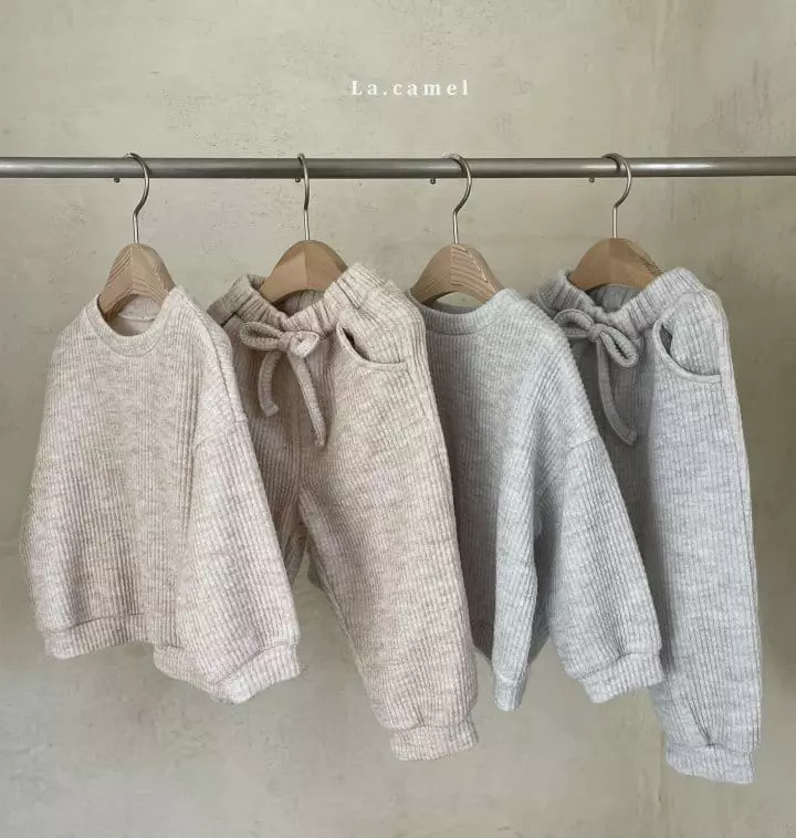 La Camel - Korean Children Fashion - #todddlerfashion - Cheese Top Bottom Set - 5