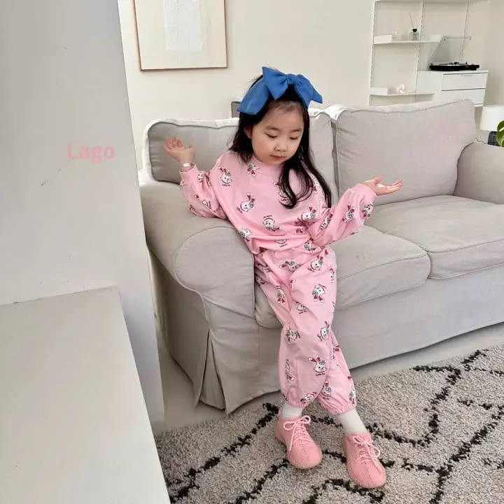 Lago - Korean Children Fashion - #Kfashion4kids - Rabbit Top Bottom Set - 9