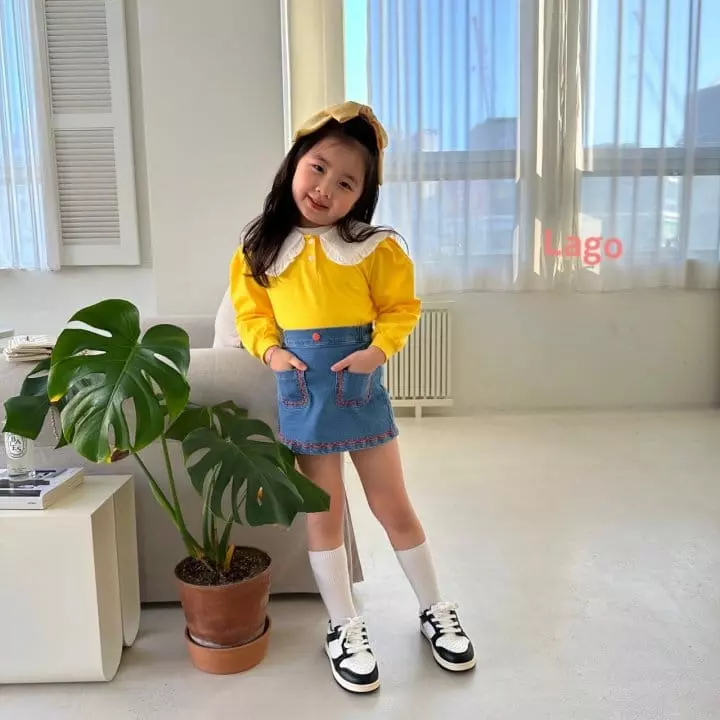 Lago - Korean Children Fashion - #childofig - Lover Collar Tee - 12