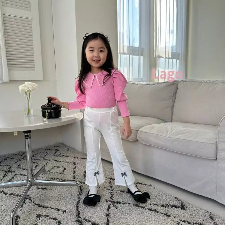 Lago - Korean Children Fashion - #designkidswear - Check Ribbon Pants - 11