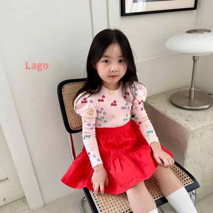 Lago - Korean Children Fashion - #fashionkids - Heart Puff Tee - 4